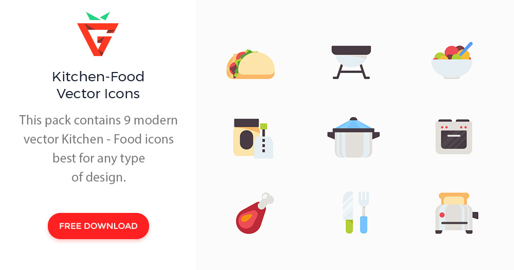 Kitchen-Food Vector Icons