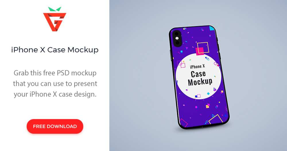 Download Iphone X Case Psd Mockup Graphberry Com